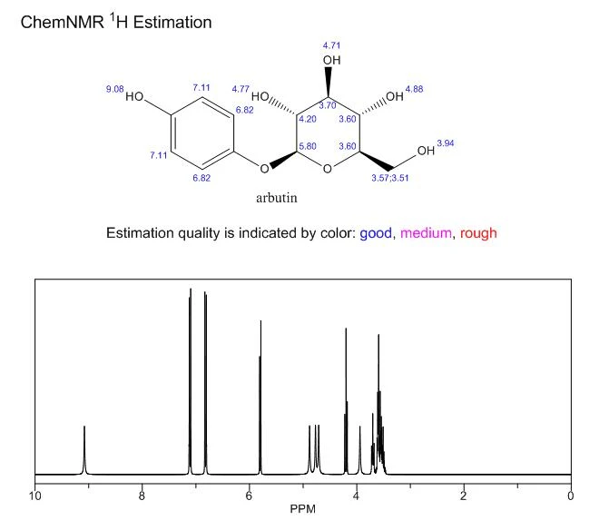 Arbutin NMR CAS 497-76-7 | Shaanxi BLOOM Tech Co., Ltd Arbutin NMR CAS 497-76-7 | Shaanxi BLOOM Tech Co., Ltd