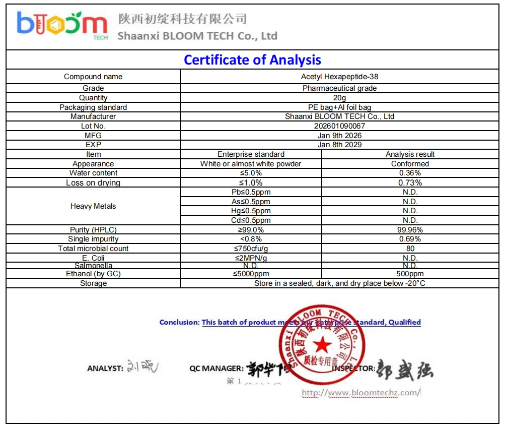 Acetyl Hexapeptide-38 COA | Bloomtechz Acetyl Hexapeptide-38 COA | Bloomtechz